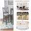 Ensemble de chaises à hauteur de comptoir pour 4 personnes, chaise de cuisine avec siège rembourré, tabouret de bar à hauteur de comptoir pour salle à manger-2034414836