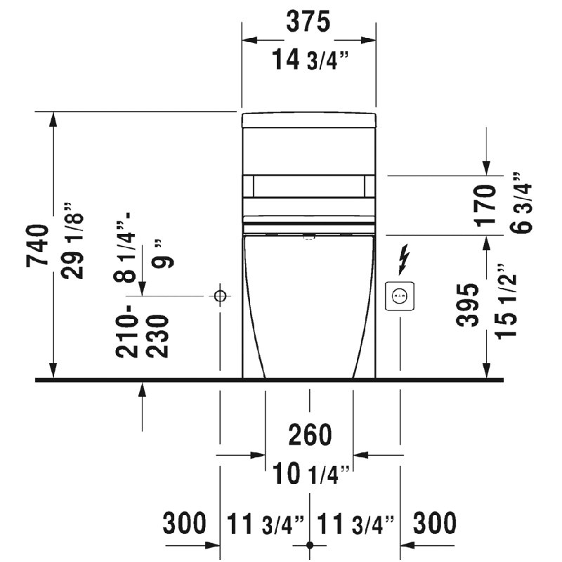 1.28 GPF (Water Efficient) Elongated One-Piece Toilet (Seat Included)