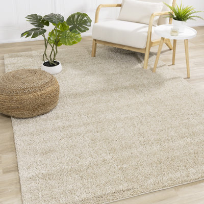 Rug Branch 8' X 11' (7'10" X 10'6") Tonal/Solid Indoor Area Rug, Beige , Contemporary Modern - Living Room, Bedroom, Dining Room, And Kitchen