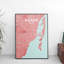 Miami City Map - impression d'art graphique-31736417