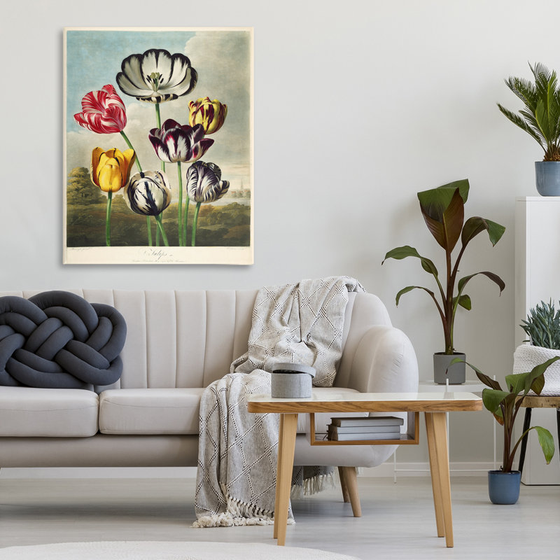 Tulipes du temple, conception de la collection Print, H 30 po x l 24 po