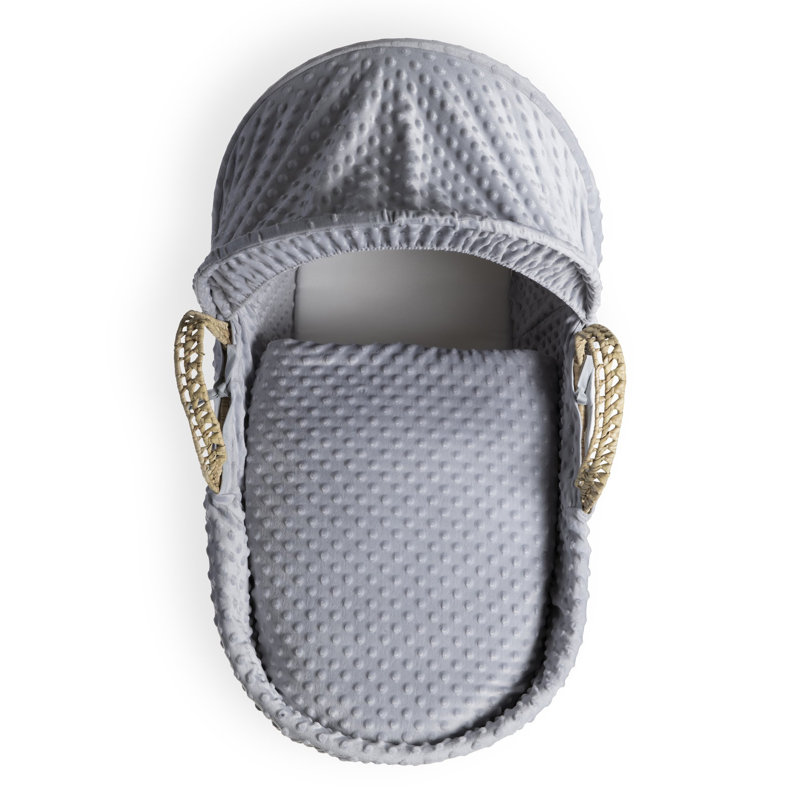 Dimple Palm Moses Basket, Grey