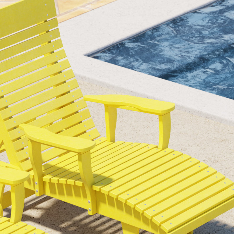 Chaise longue inclinable Signature, Jaune citron
