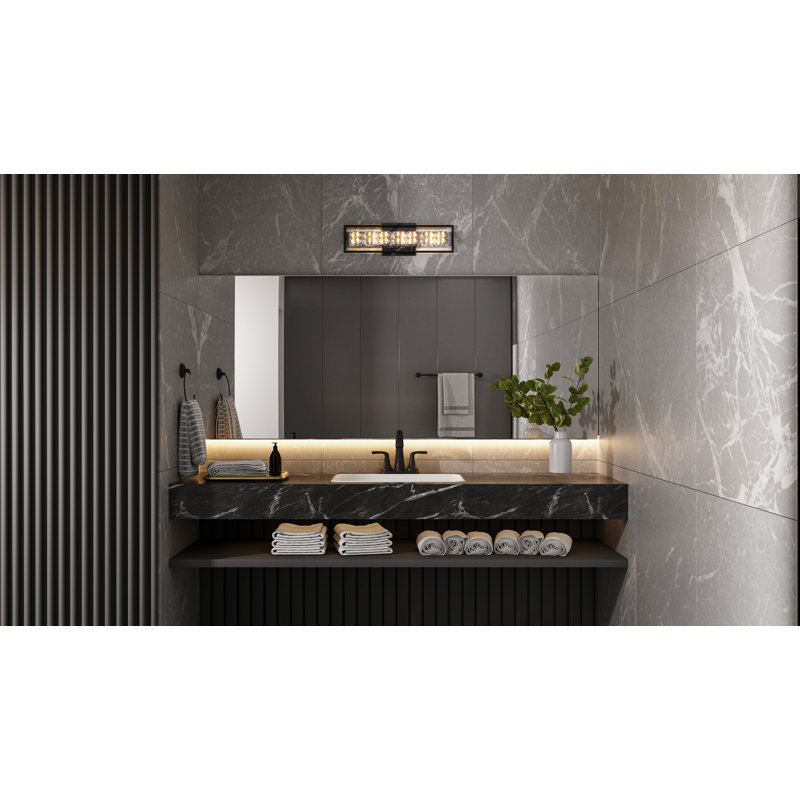 Jadai Integrated LED Matte Black Bath Light With CCT Switch