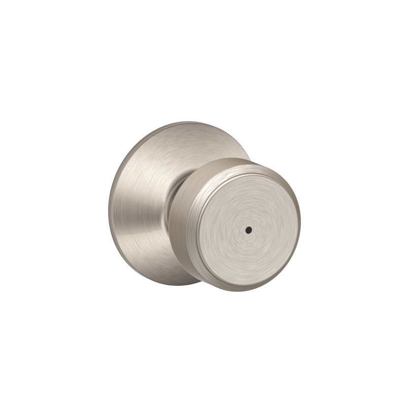 Bowery Privacy Knob (Bed & Bath), Satin Nickel