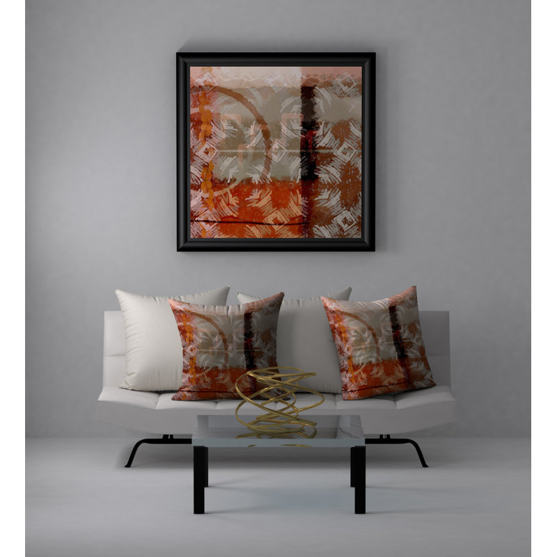 Housse de coussin décorative carrée en finesse Spicey, 24 po x 24 po