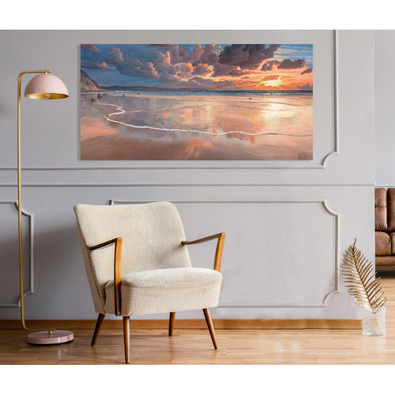 Sunrise On The Sea by Adriano Galasso - Wrapped Canvas Print, 50 cm H x 100 cm W