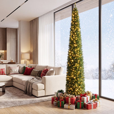 Arbre de Noël artificiel éclairé 8 pi