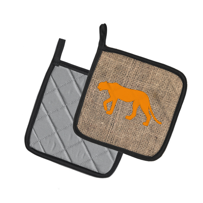 Cuisinier poignée east urban home leopard, Orange