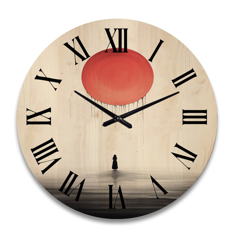Horloge murale en bois surdimensionnée Serenity, Très grand