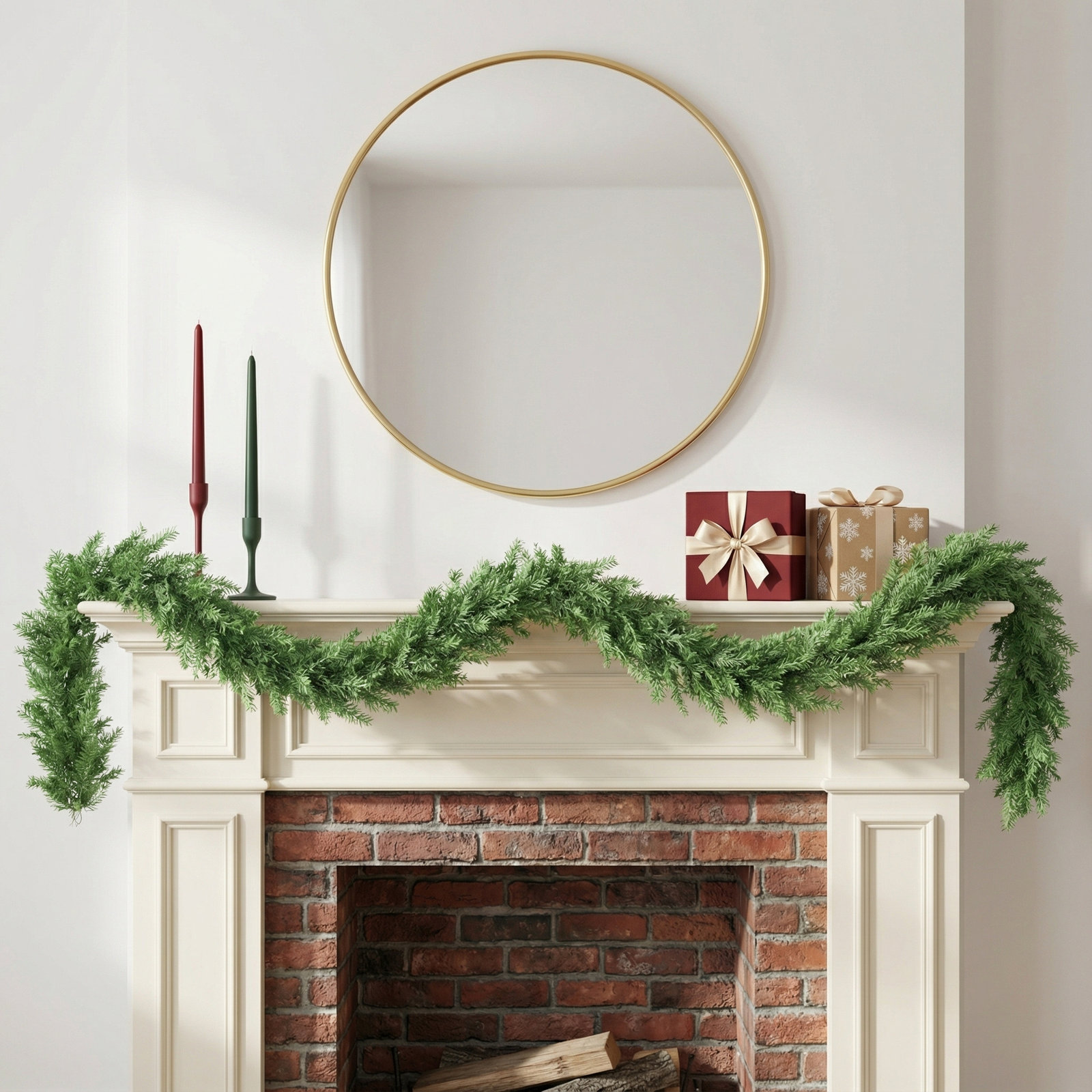 Artificial Christmas Garland with Soft PE Branch Tips