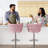 "Luxury Velvet Swivel Bar Stools - Adjustable Height, 360° Rotation & 350 lbs Capacity for Kitchen/Bar-48192511-47654293