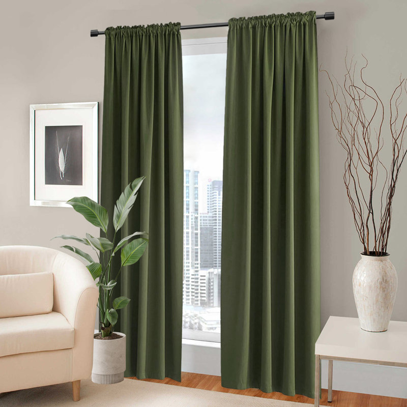 Room Darkening Curtains,2 Panels Set, 52" W x 72" L