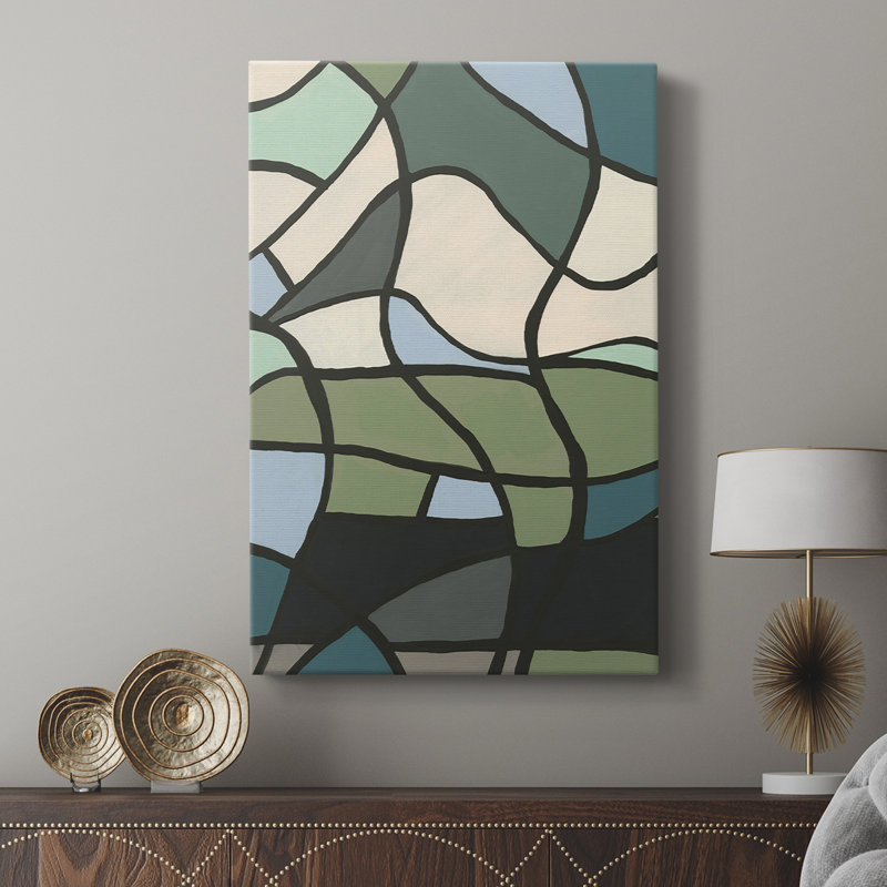 Vitrail multicolore II - galerie Cavas personnalisée, H 18 po x l 12 po