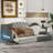 Upholstered Twin Xl Size Daybed With Led Belt And Trundle-1662082293