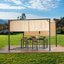 116,23 po Profondeur 9,5 pi. Pavillon de jardin - Fer beige pour patio, auvent, embellir l'espace de patio