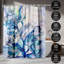 Botanical Shower Curtain Aqua Floral by Hope Bainbridge