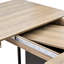 Partie de salle à manger extensible en bois vieilli, 160 - 200 cm, noire, pour 6 à 10 personnes, pour 6 à 10 personnes, finition bois 160 à 200, structure stable