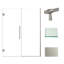 Porte de douche à charnière en noir mat avec verre transparent l 60,5 po x H 76 po Transolide Elizabeth-106675129