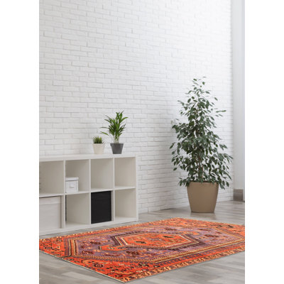 Tapis bleu Andelz 3 pi 5 po x 6 pi 8 po