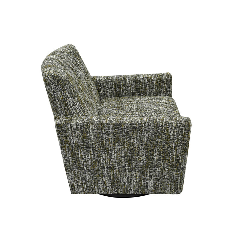 Kenya Upholstered Swivel Club Chair, Vert
