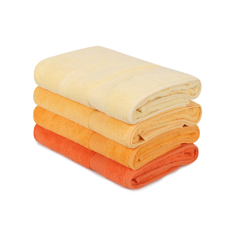 Midweight Bath Towel, Light Yellow/Yellow/Pale Orange