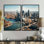 «Detroit Motor City II», art mural beige à 2 panneaux