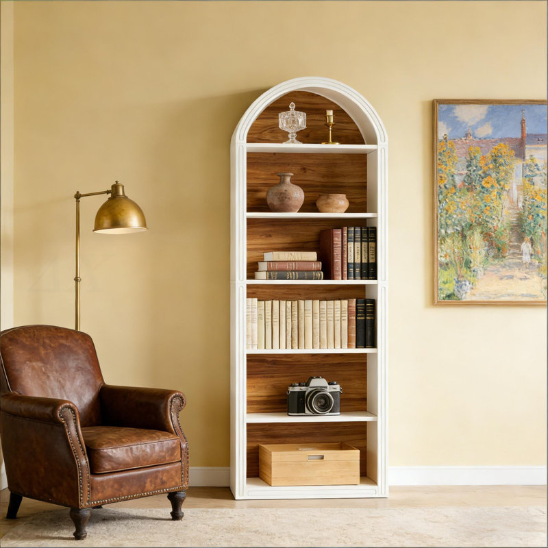 Étagère de rangement, bibliothèque élégante, White+Oak