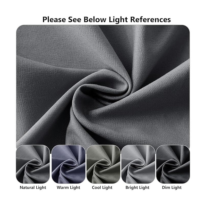 Ranarda Cotton Blend Percale Flat Sheet, Grey, Kingsize (5')