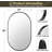 Axia 36''x24'' Metal Oval Pill-Shaped Wall Mirror for Bathroom, Living Room, Entryway-2117214103-2118949507