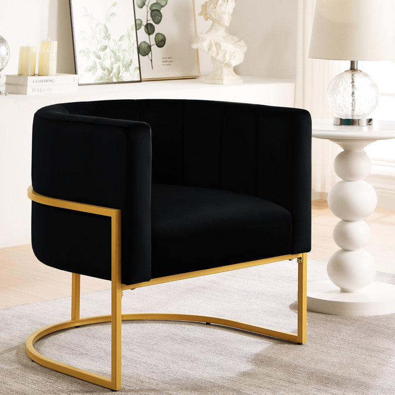 Fauteuil en velours doré Golden