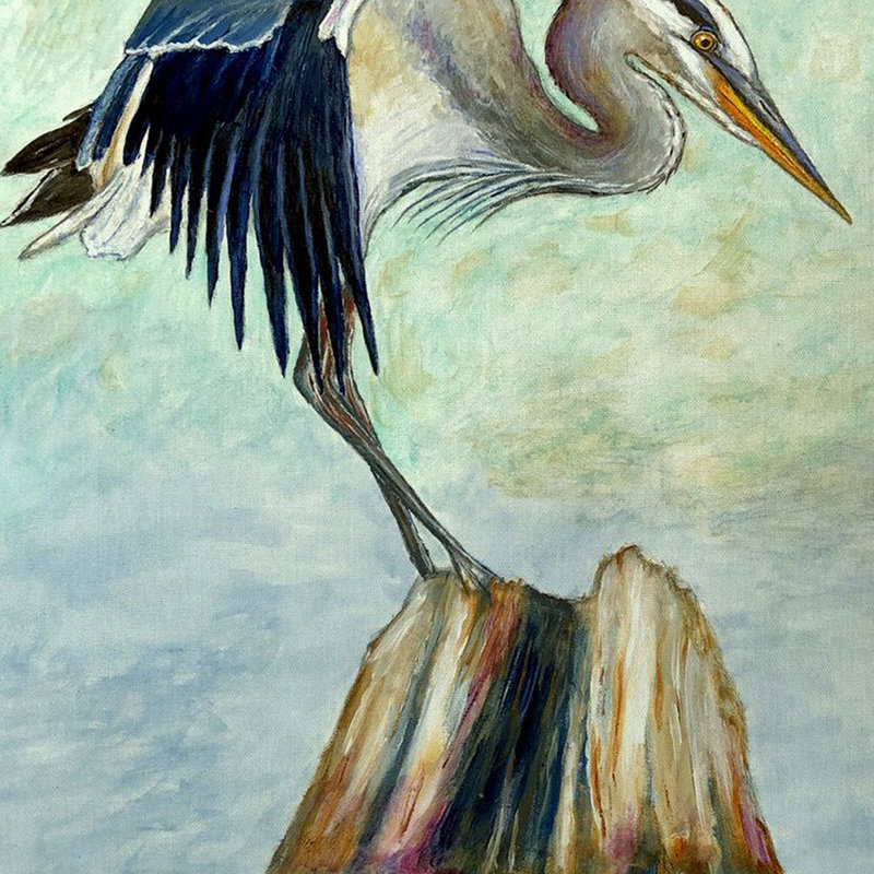  Housse et insert de coussin extérieur carré Balancing Heron
