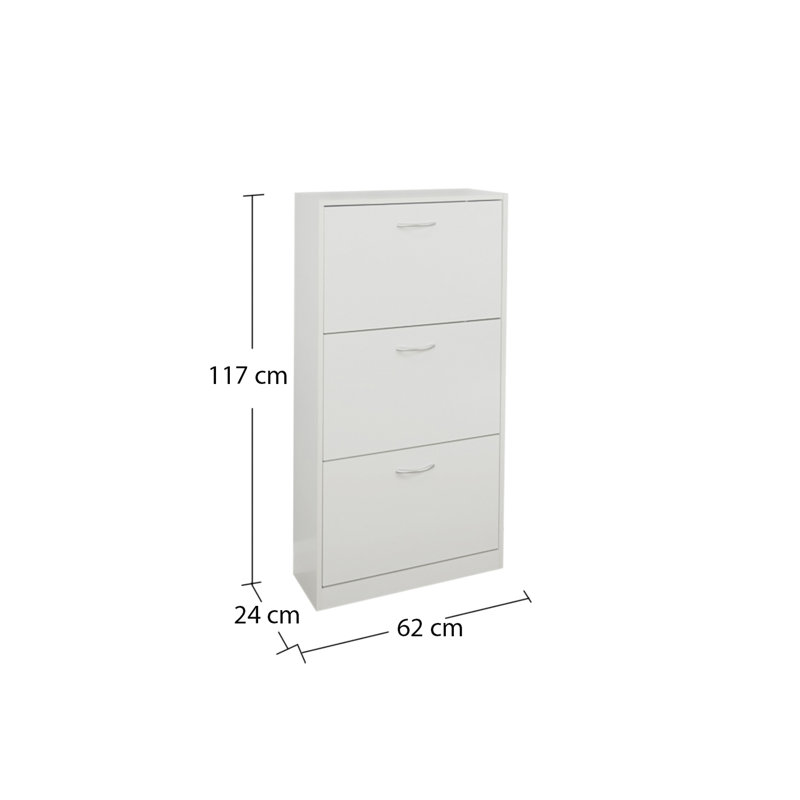 18 Pair Shoe Storage Cabinet, Oak