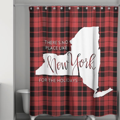 Il n’y a pas de place comme new york pour le rideau de douche à simple fêtes Brianne