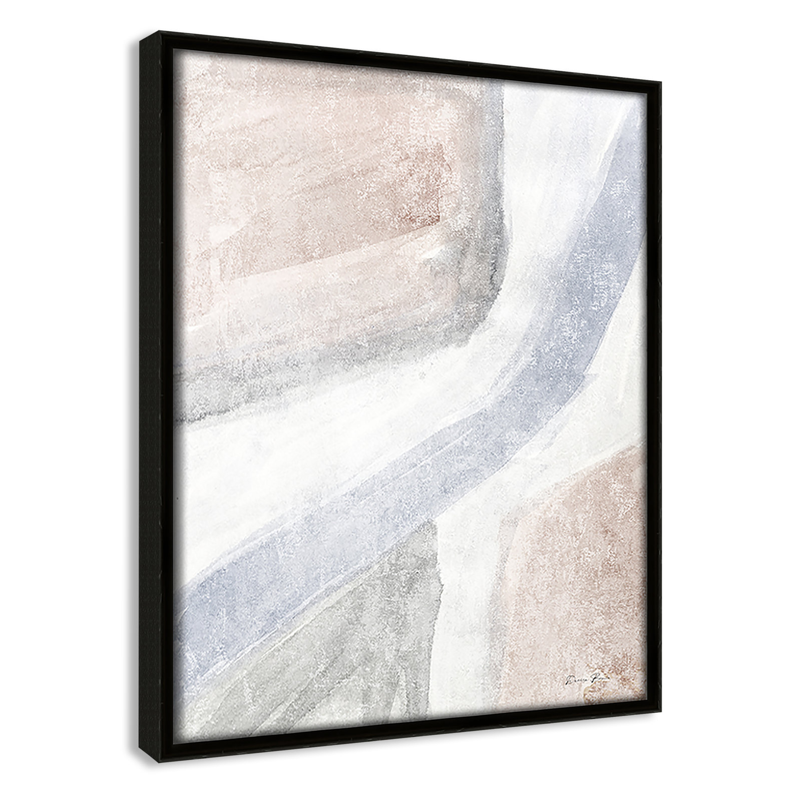 Helmsford "Soften 1" Painting, 11.5" H x 9.5" W x 2" D, Espresso