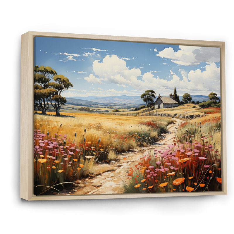 Farm Summer Fauvist Field IV, H 24 po x l 32 po x P 1 po, Cadre naturel flottant