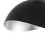 Lampe de table Acworth Boomerang - Corps en acier nickel noir, demi-dôme noir mat, 32 po de hauteur, gradateur Nova-496498312