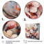 Romarion, rose, gris, pommier, mélodie I sur toile-88526677-88526683