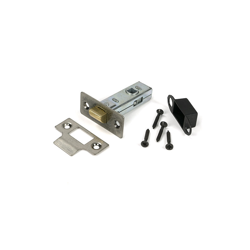 Tubular Mortice Latch, Pewter Patina