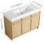 48" Freestanding Bathroom Vanity With  Resin Sink & 3 Soft-Close Cabinet Doors
