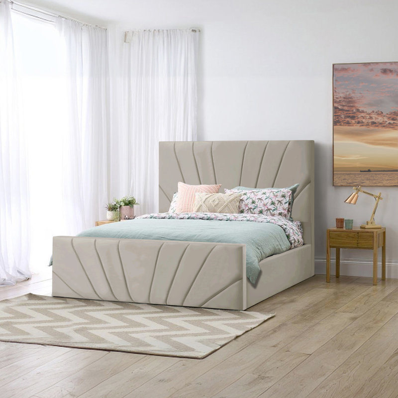 Burgoyne Upholstered Ottoman Storage Bed, Coffee, UK Double (135 x 190 cm)