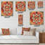 Carreaux marocains orange, collage I - horloge murale bohémienne-1681641228