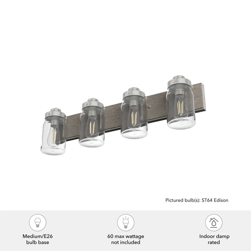 Devon 4 - Light Dimmable Vanity Light, Brushed Nickel