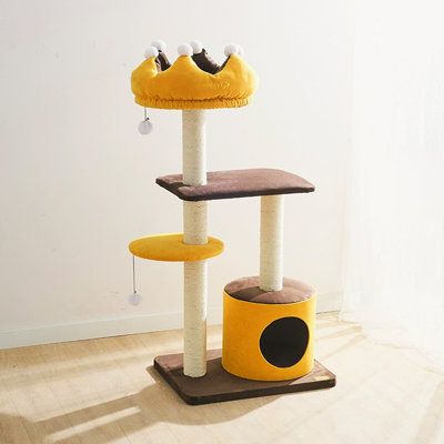 4 Tiers Cat Tree with Condons,Perch,Scratching Posts