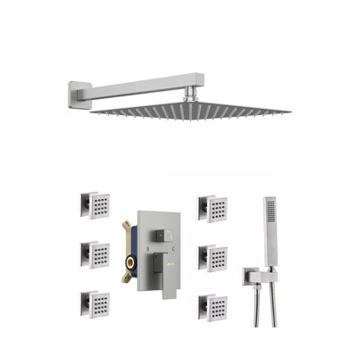 Système de douche murale avec valve brute