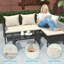 Conchita Polyethylene Wicker 3 - Person Seating Group with Cushions-1327169940-1327169943