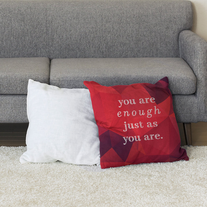 Coussin de sol en pierre précieuse you are so, 40 po x 40 po, Rubis
