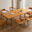 86.61" Brown Rectangular Solid Wood Dining Table-331849080