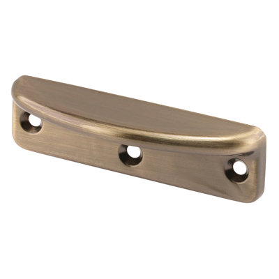 Prime-Line Wood Window Sash Lift, Decorator Stamped Style, Antique Brass