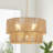 Luminaire suspendu en rotin 5 lumières tissé à la main-204374453